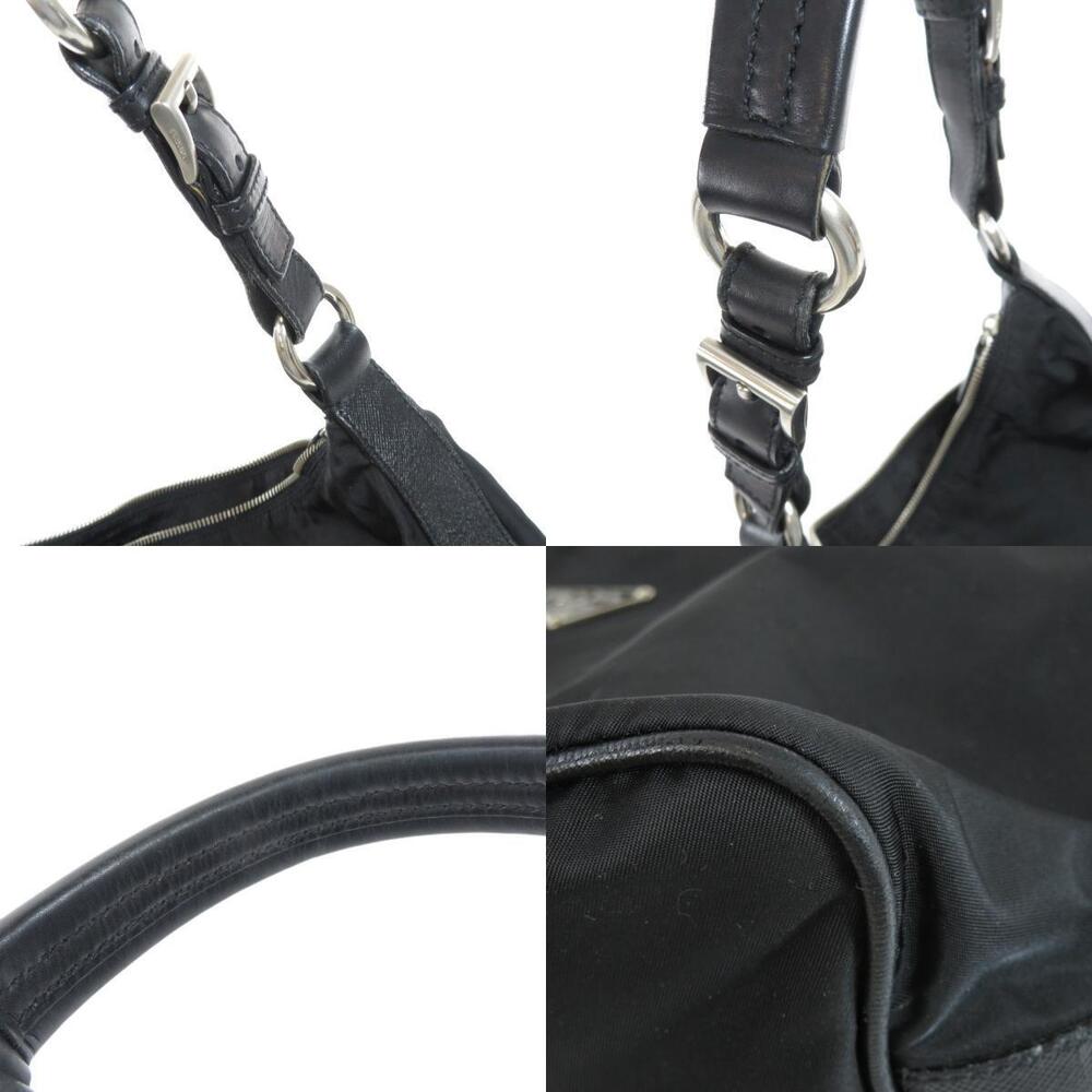 Prada Logo Plate Black Shoulder Crossbody Bag - Picture 9 of 11